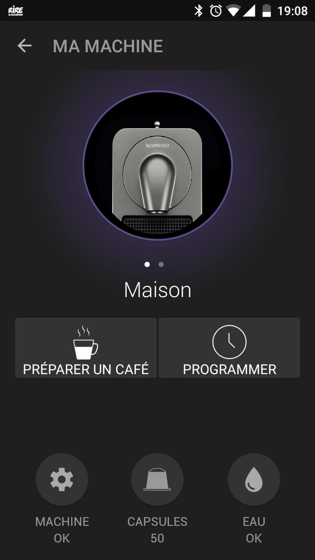 application smartphone Nespresso