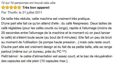 commentaire Krups Pixie